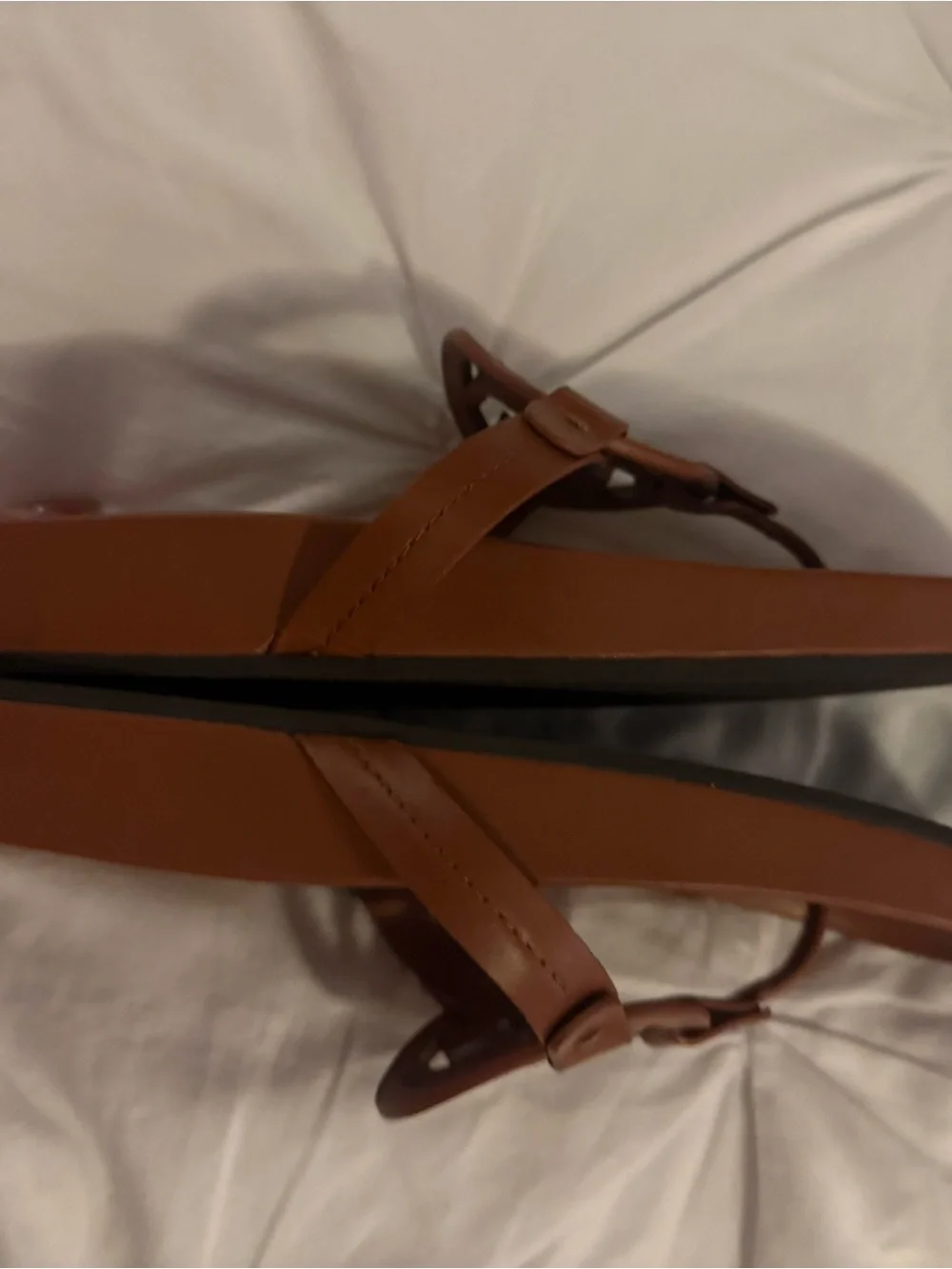 Tory Burch Miller Cloud Leather Sandals Brown